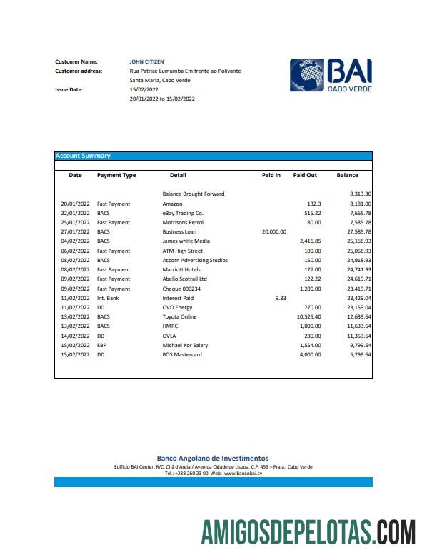 printable Cabo Verde Banco Africano De Investimentos Bank Statement Excel And PDF modelo (AutoSum)